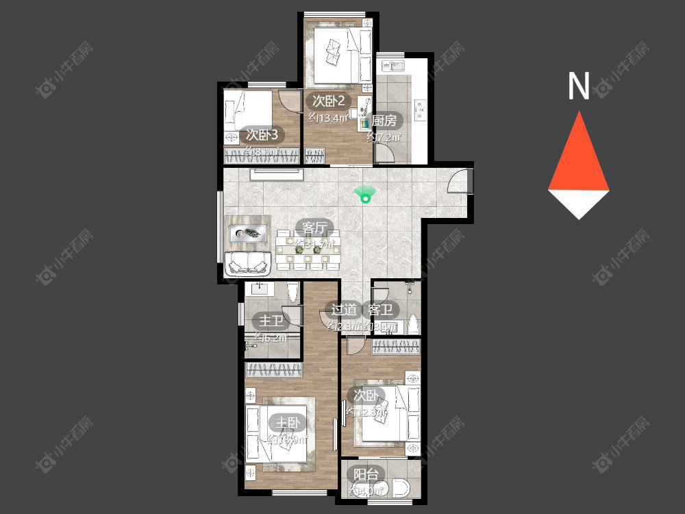 常州紫金城南区在售二手房源户型图_小牛看房