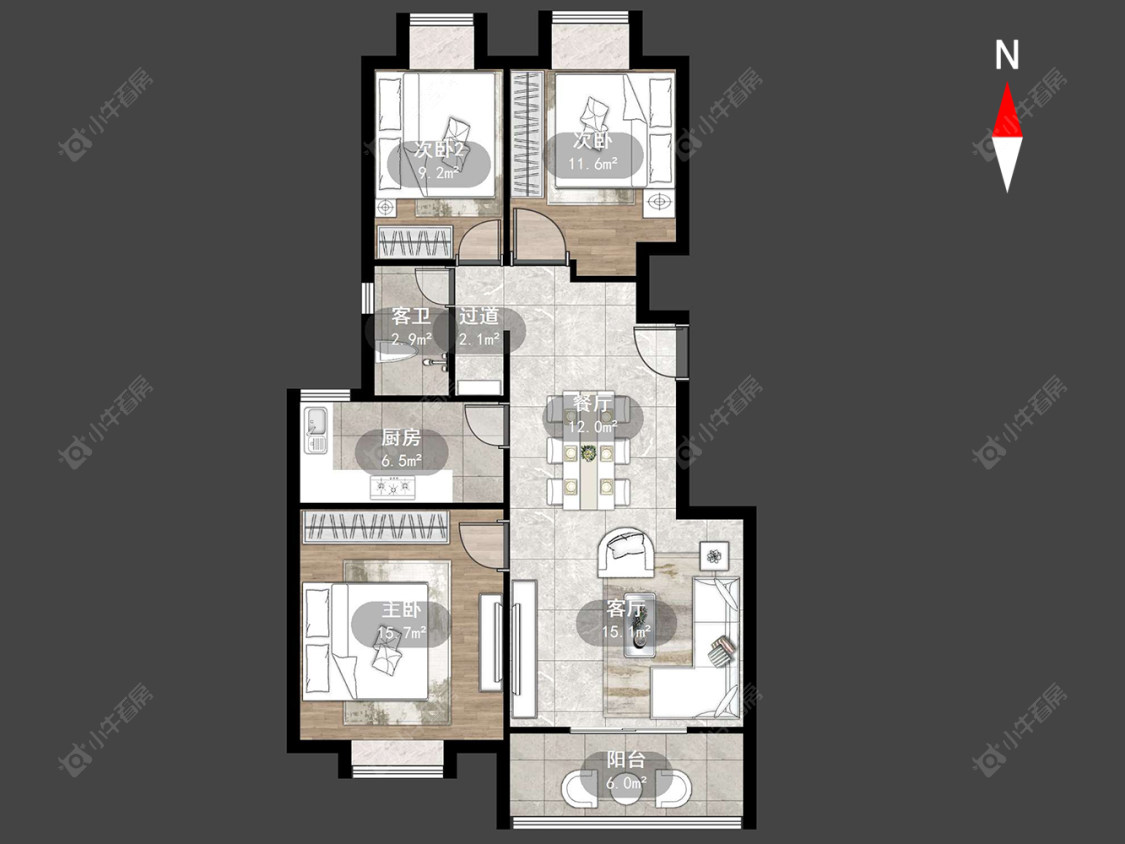 亨达未来城房源户型图 常州亨达未来城在售二手房源户型图_小牛看房