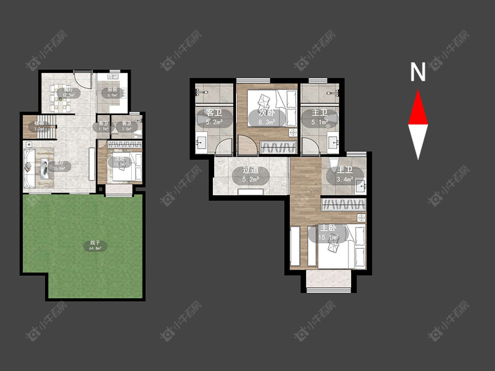 太湖院子房源户型图 常州太湖院子在售二手房源户型图_小牛看房