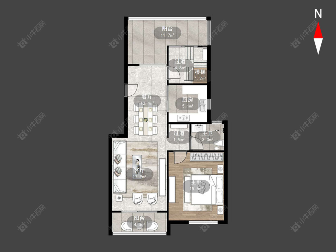 常州新城香溢澜桥二期在售二手房源户型图_小牛看房