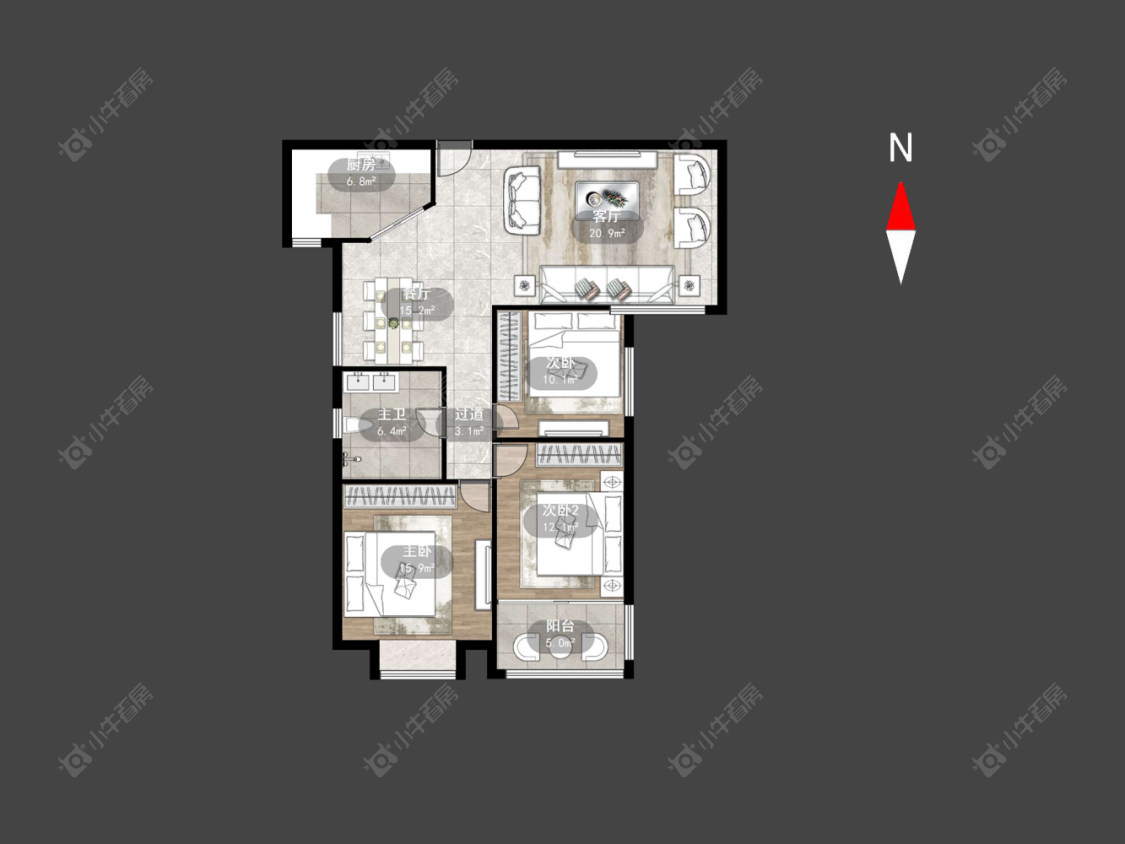 常州怀德名园在售二手房源户型图_小牛看房