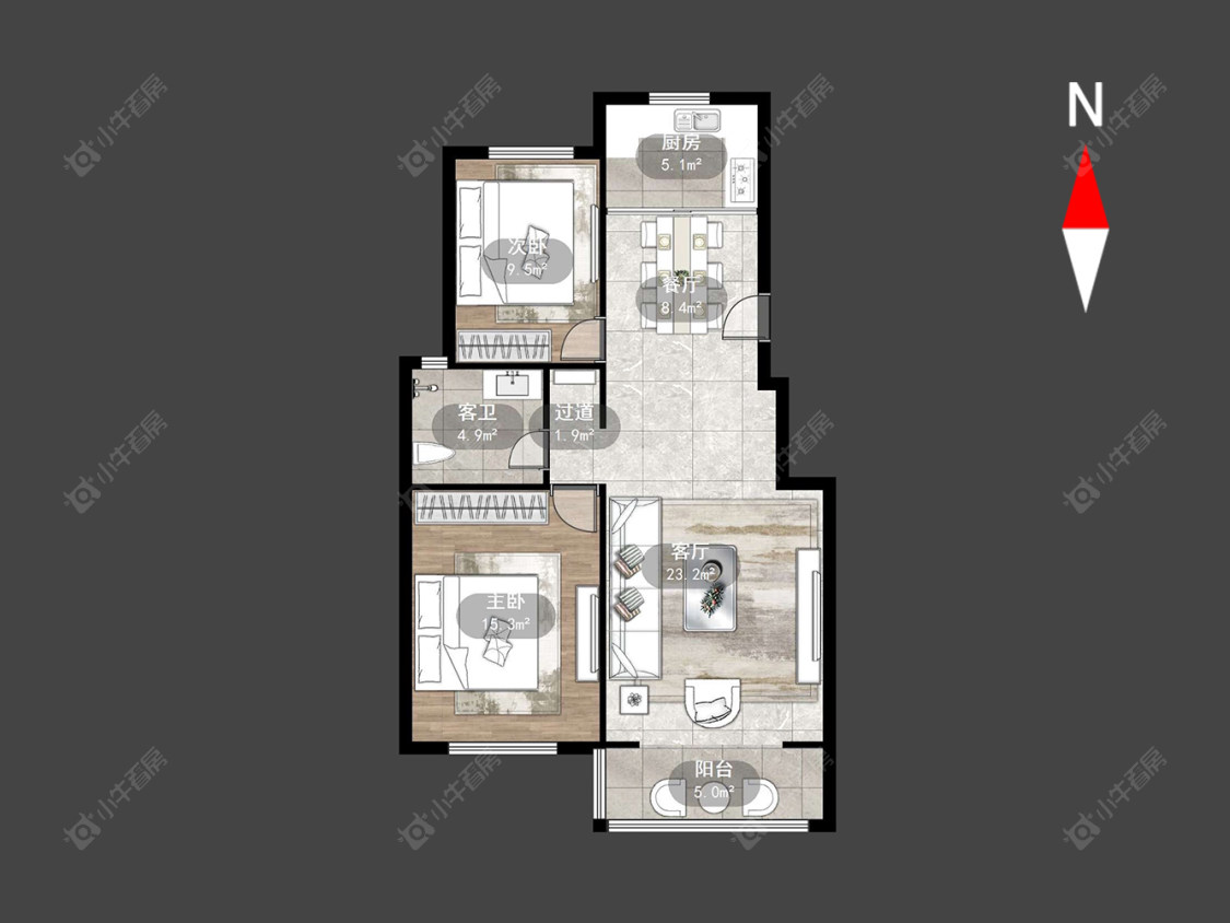 常州百草苑在售二手房源户型图_小牛看房