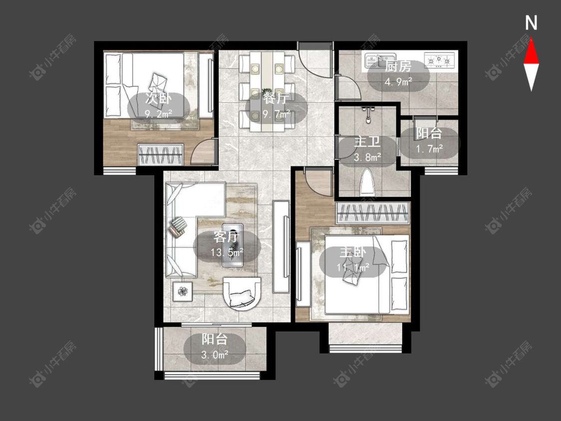 宝龙国际花园二期房源户型图 常州宝龙国际花园二期在售二手房源户型图_小牛看房