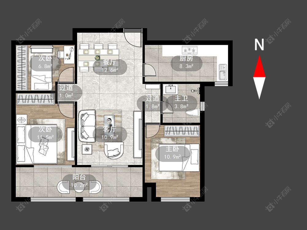 常州吾悦广场南区在售二手房源户型图_小牛看房