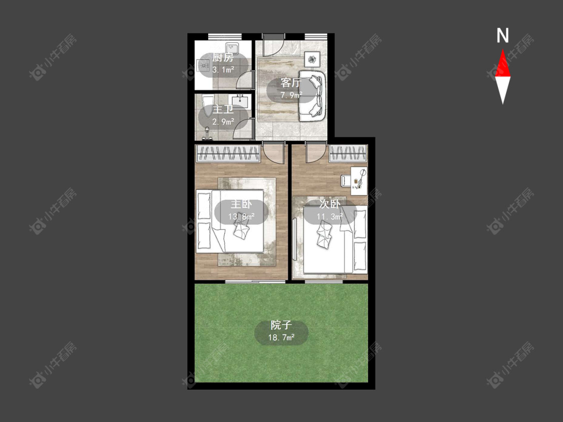 常州清潭六村在售二手房源户型图_小牛看房