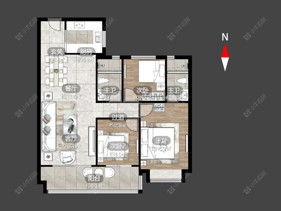常州碧桂园壹号天禧在售二手房源户型图_小牛看房