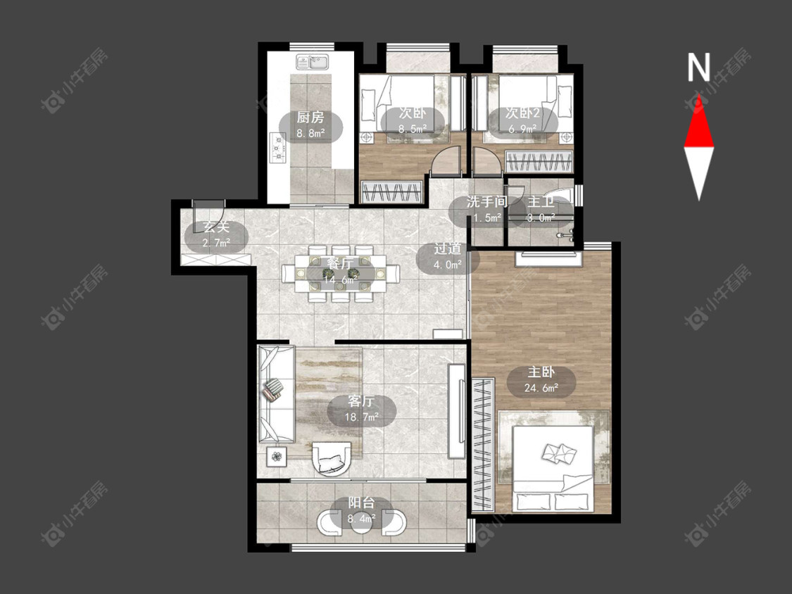 牡丹和府房源户型图 常州牡丹和府在售二手房源户型图_小牛看房
