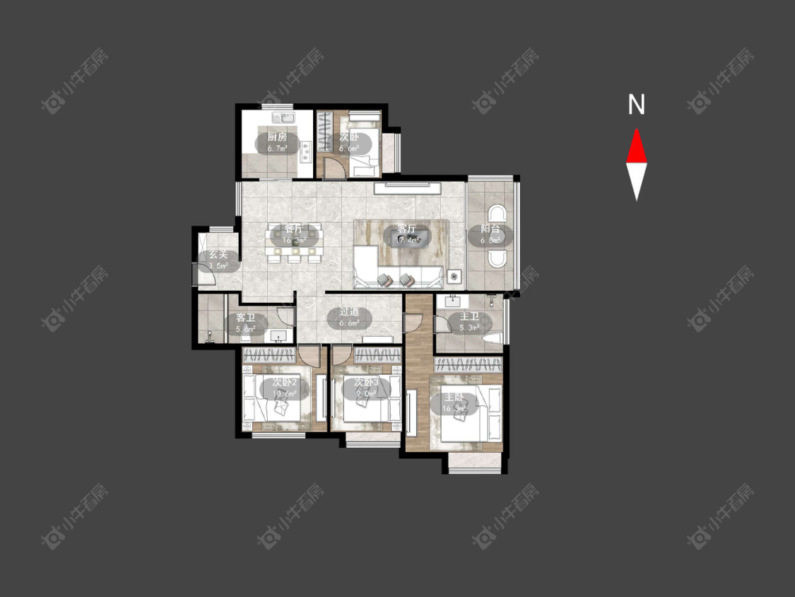 常州世茂香槟湖一期在售二手房源户型图_小牛看房