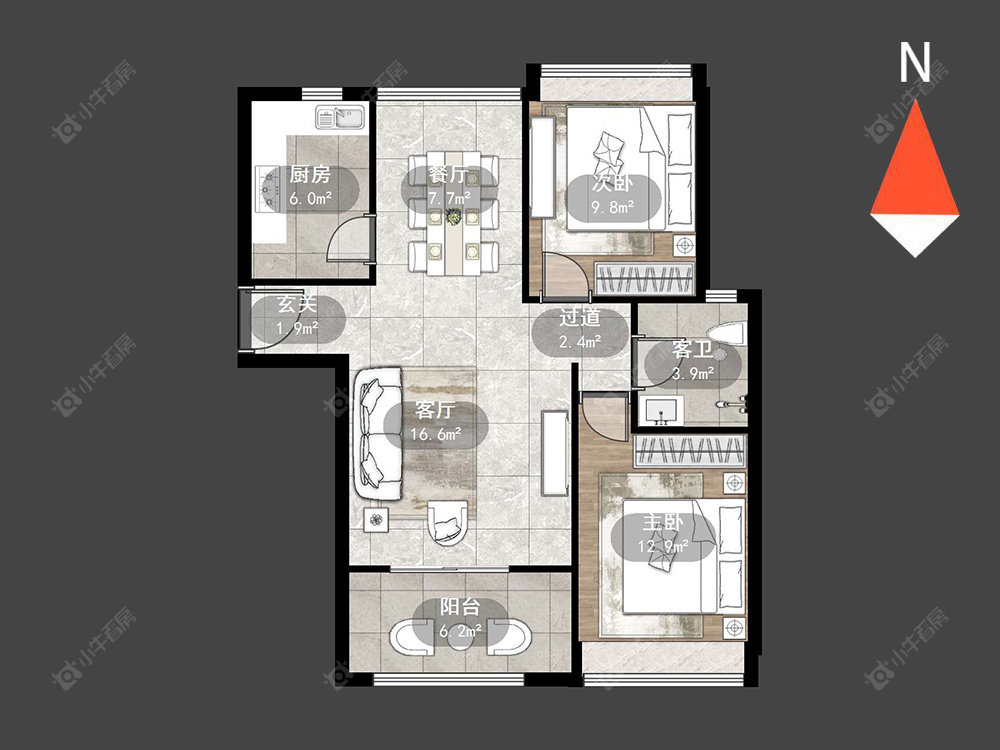 常州国茂新家园在售二手房源户型图_小牛看房
