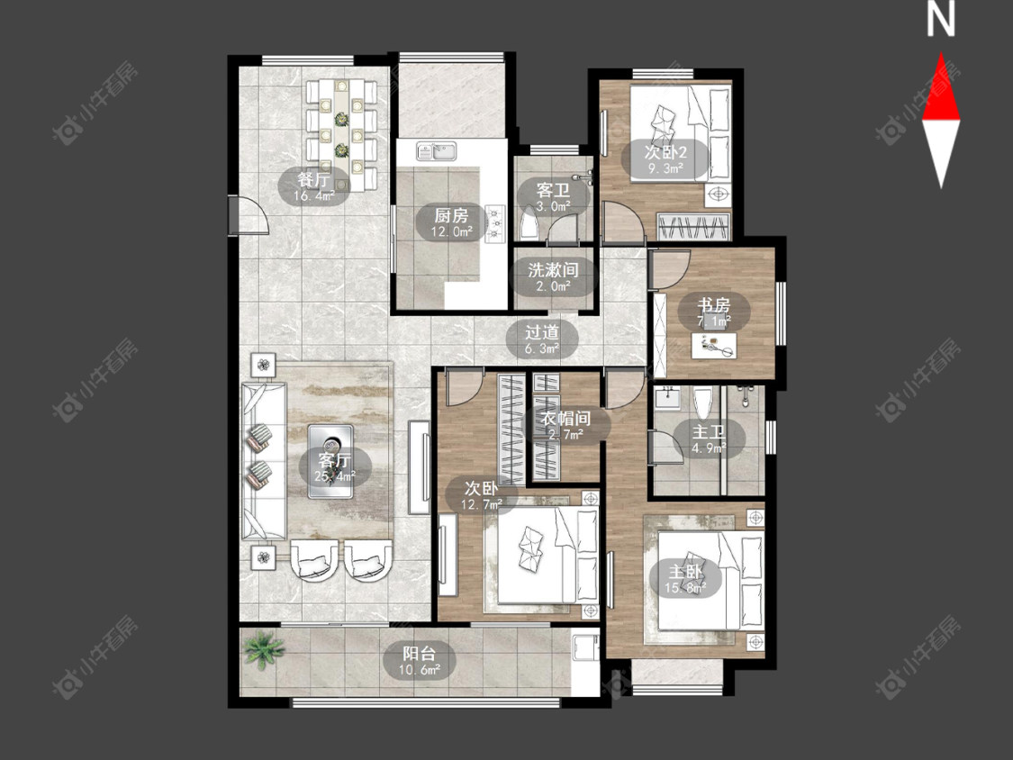 常州蔚蓝天地三四期在售二手房源户型图_小牛看房