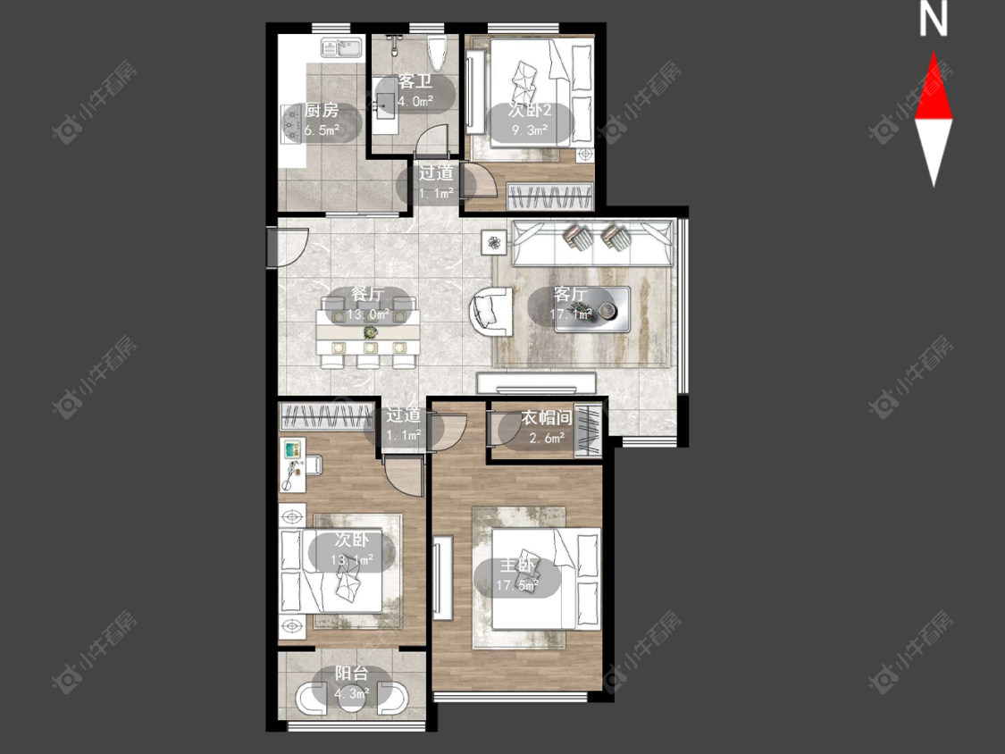 常州长青苑西区在售二手房源户型图_小牛看房
