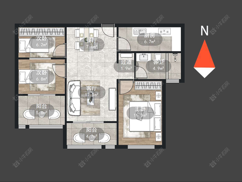 常州檀香湾在售二手房源户型图_小牛看房