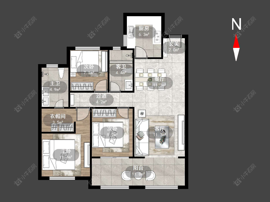 常州泰和之春在售二手房源户型图_小牛看房