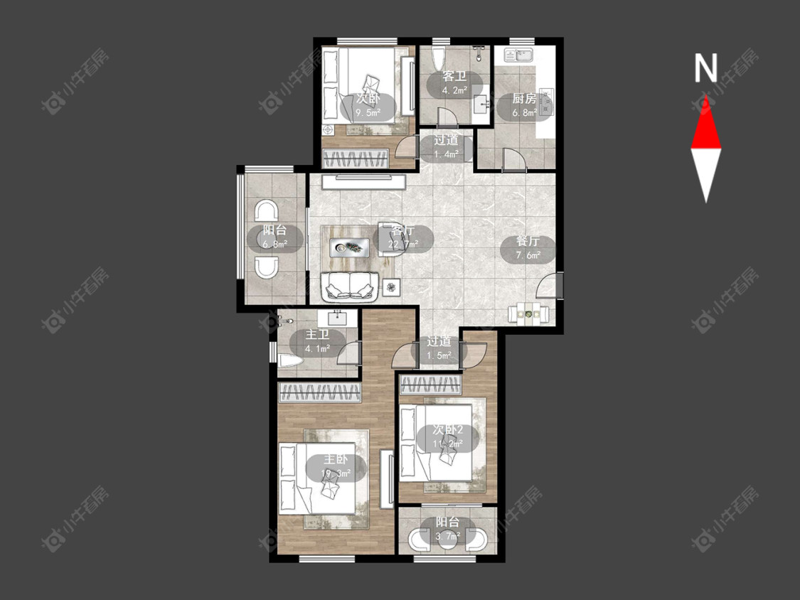 常州清水湾花园二期在售二手房源户型图_小牛看房