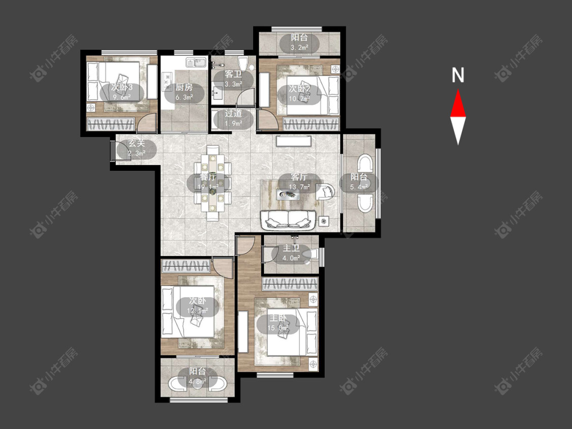 银河湾第一城二期房源户型图 常州银河湾第一城二期在售二手房源户型图_小牛看房