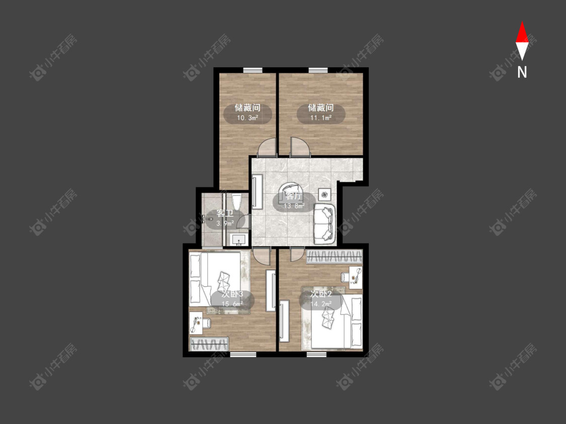 常州浦南南村在售二手房源户型图_小牛看房