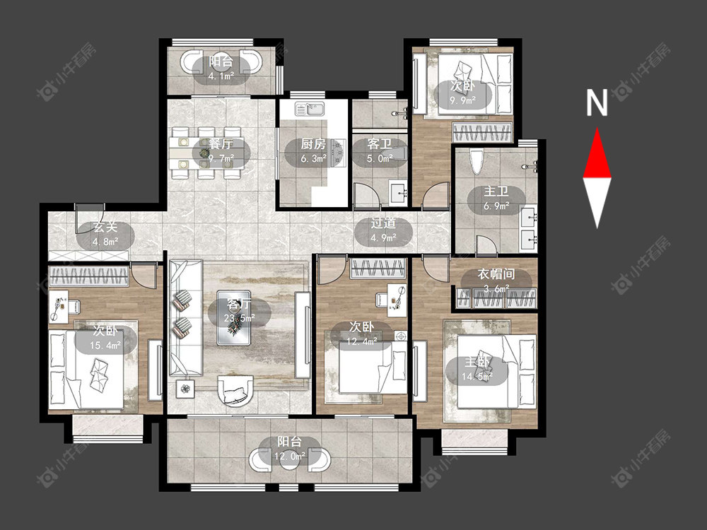 常州新城公馆荣域在售二手房源户型图_小牛看房