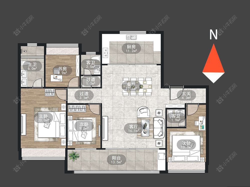 万科国宾道房源户型图 常州万科国宾道在售二手房源户型图_小牛看房