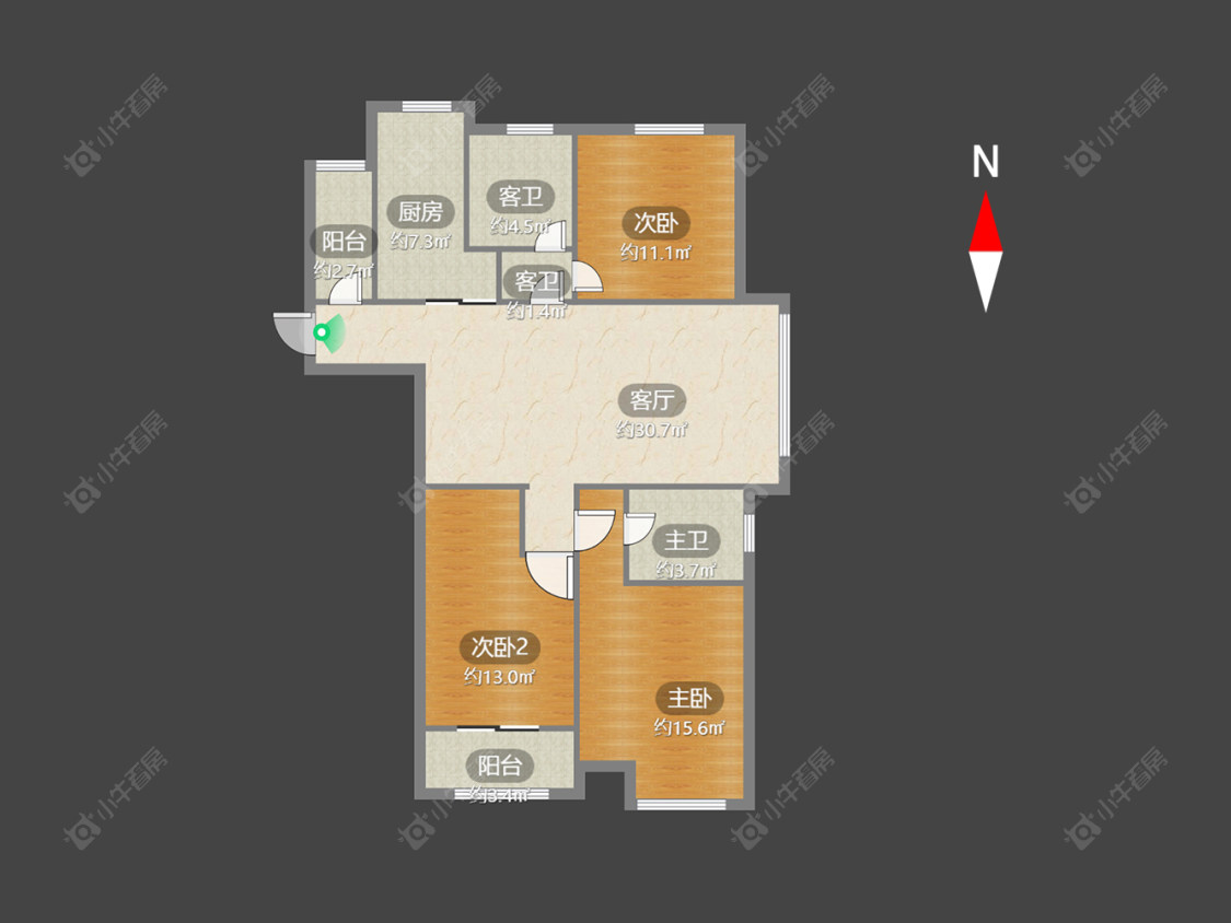 翡翠锦园房源户型图 常州翡翠锦园在售二手房源户型图_小牛看房