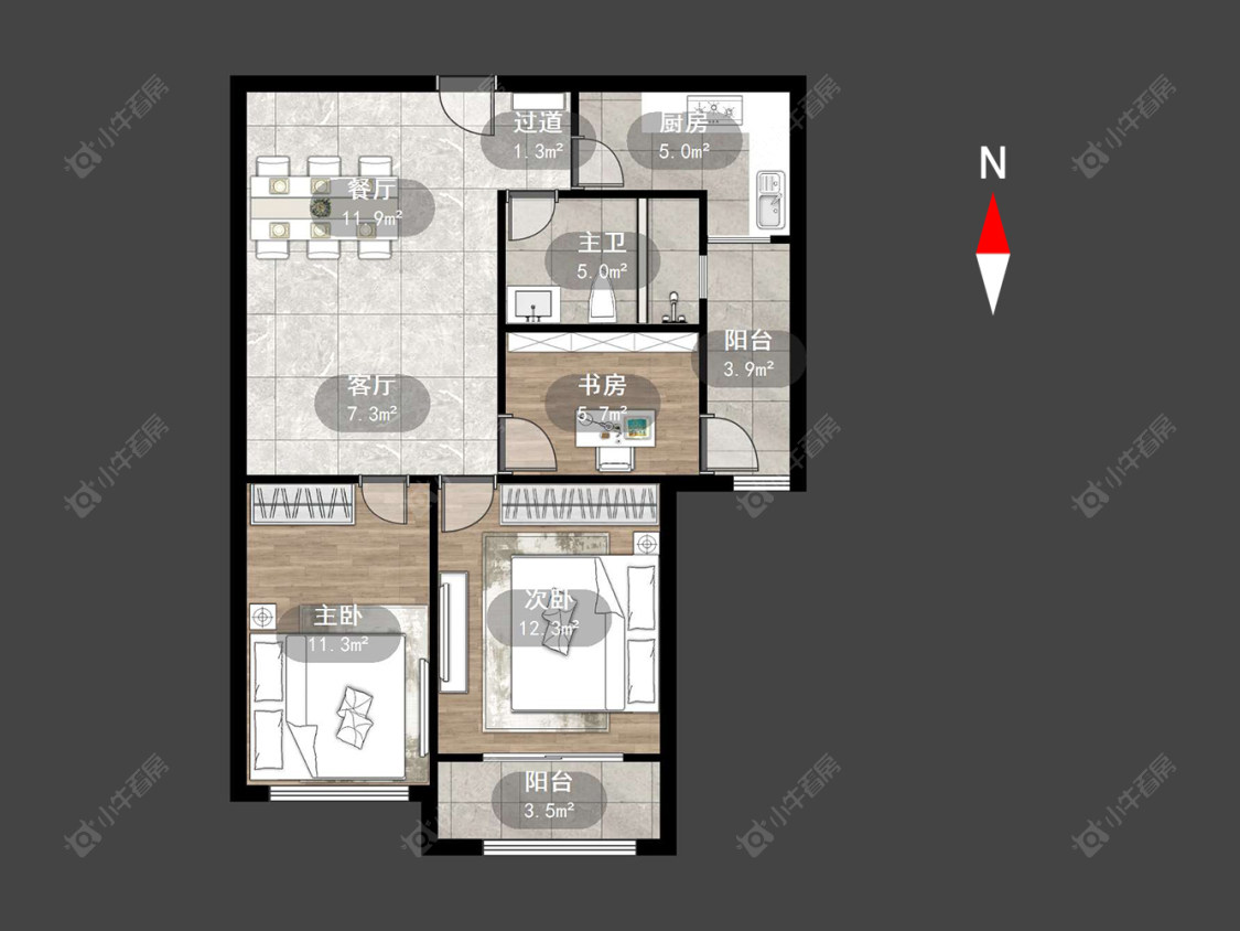 常州银河湾第一城二期在售二手房源户型图_小牛看房
