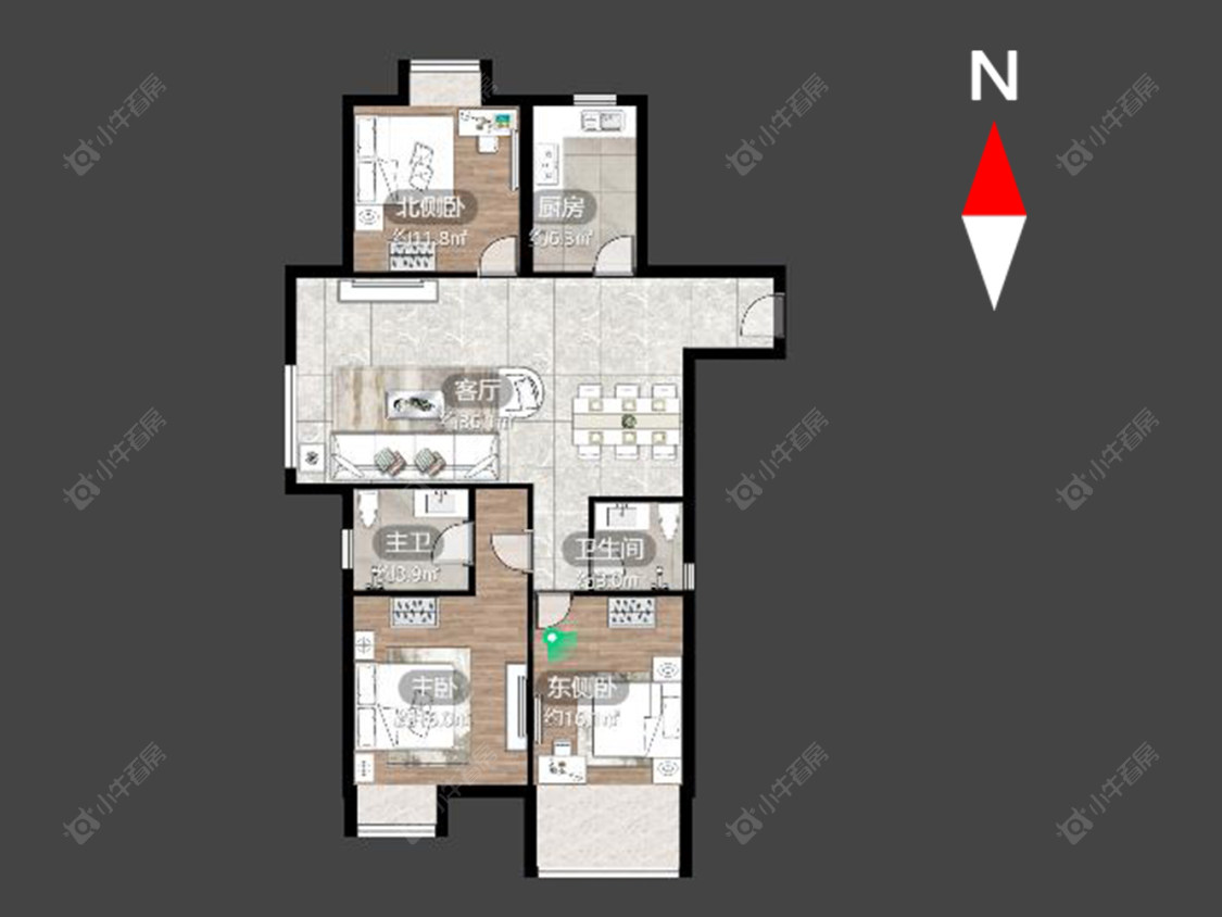 常州金百花园在售二手房源户型图_小牛看房
