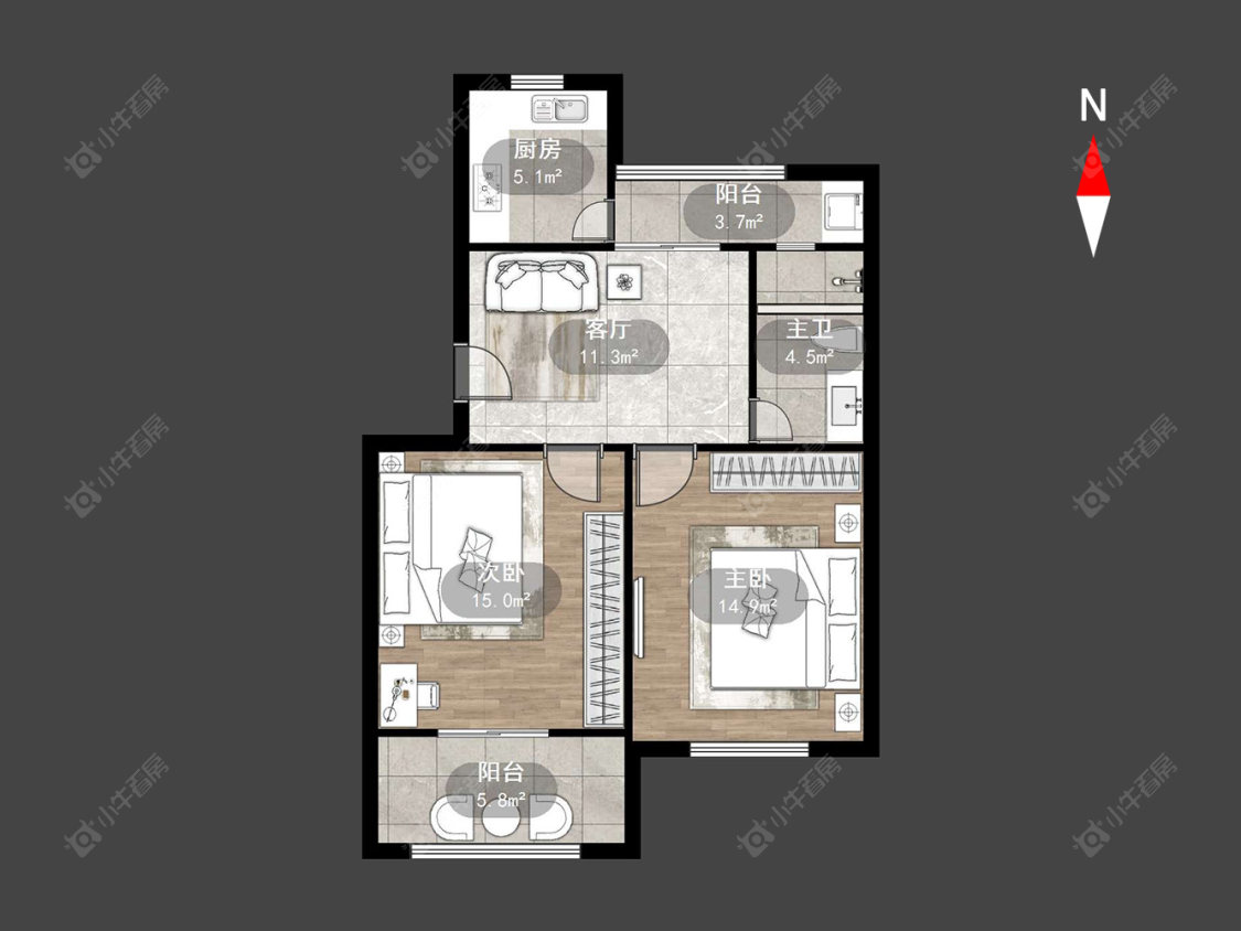 常州冶金新村在售二手房源户型图_小牛看房