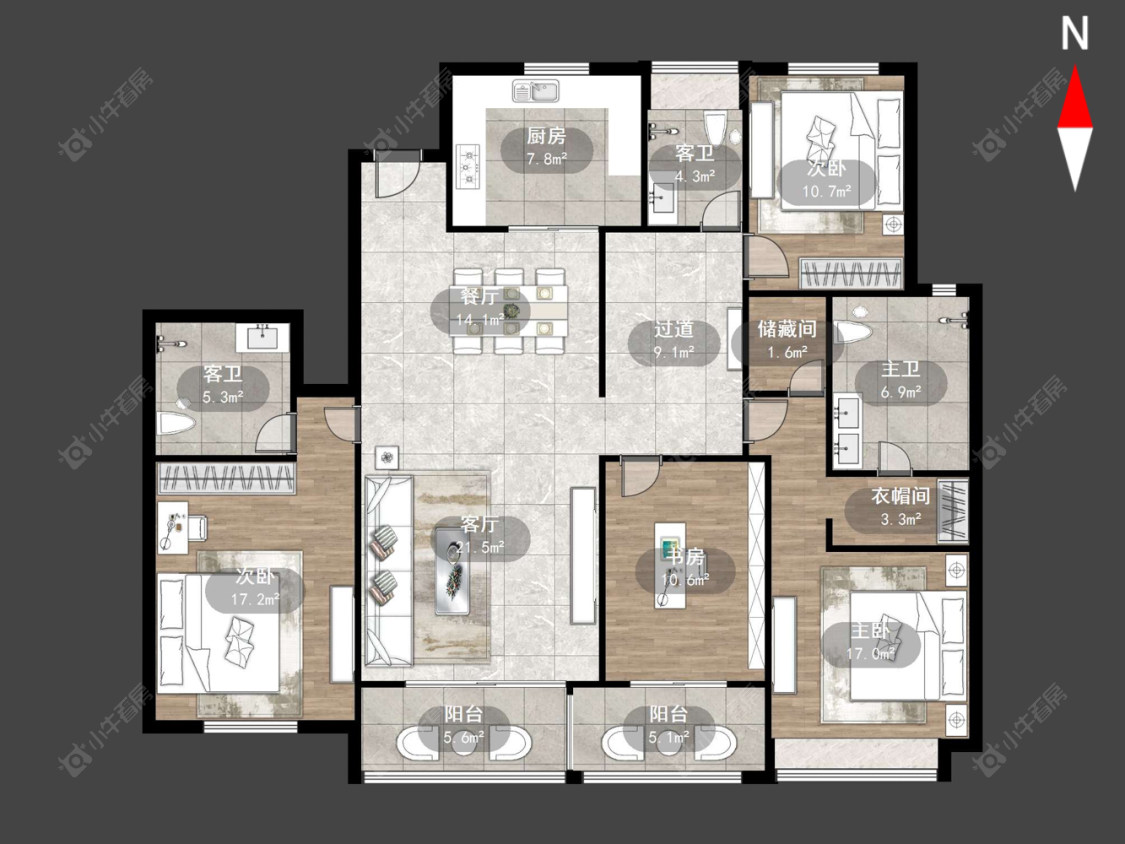 常州新城怀德誉隽在售二手房源户型图_小牛看房