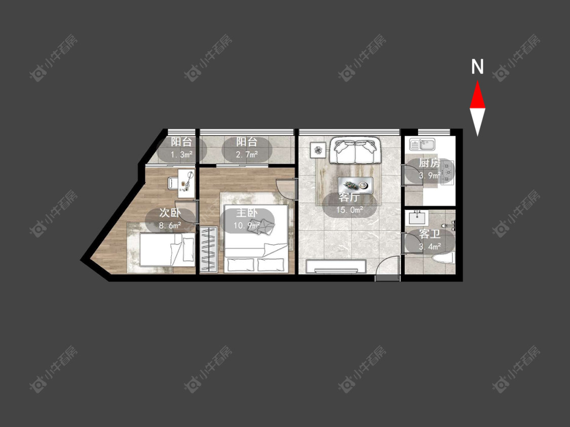 常州青山湾南区在售二手房源户型图_小牛看房