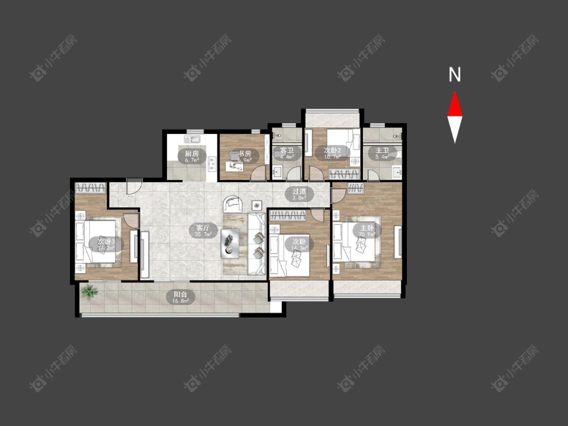 龙湖景粼天著房源户型图 常州龙湖景粼天著在售二手房源户型图_小牛看房