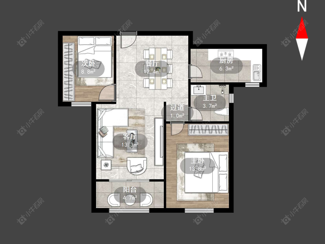 公园壹号三期房源户型图 常州公园壹号三期在售二手房源户型图_小牛看房