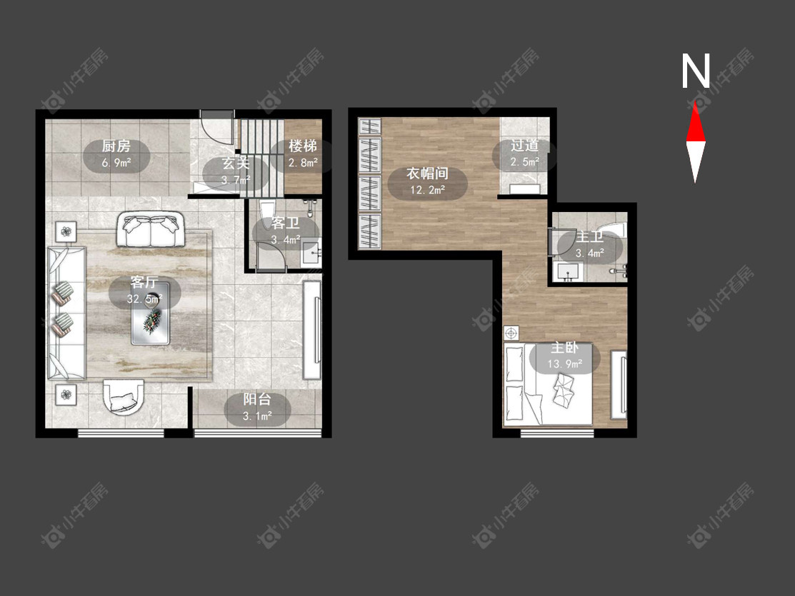 常州弘阳天下锦公寓在售二手房源户型图_小牛看房