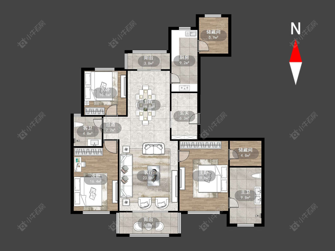 常州龙德花园在售二手房源户型图_小牛看房