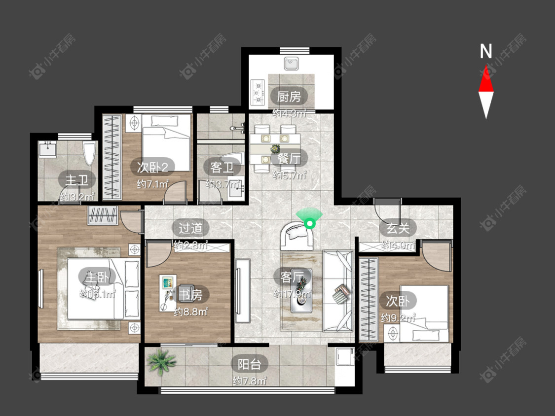金科保利北郡花园房源户型图 常州金科保利北郡花园在售二手房源户型图_小牛看房