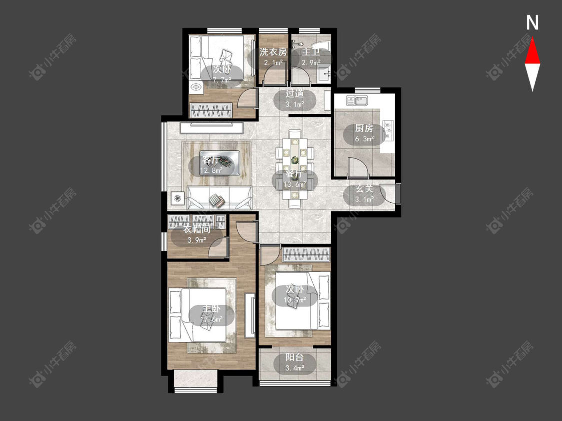 松涛苑房源户型图 常州松涛苑在售二手房源户型图_小牛看房