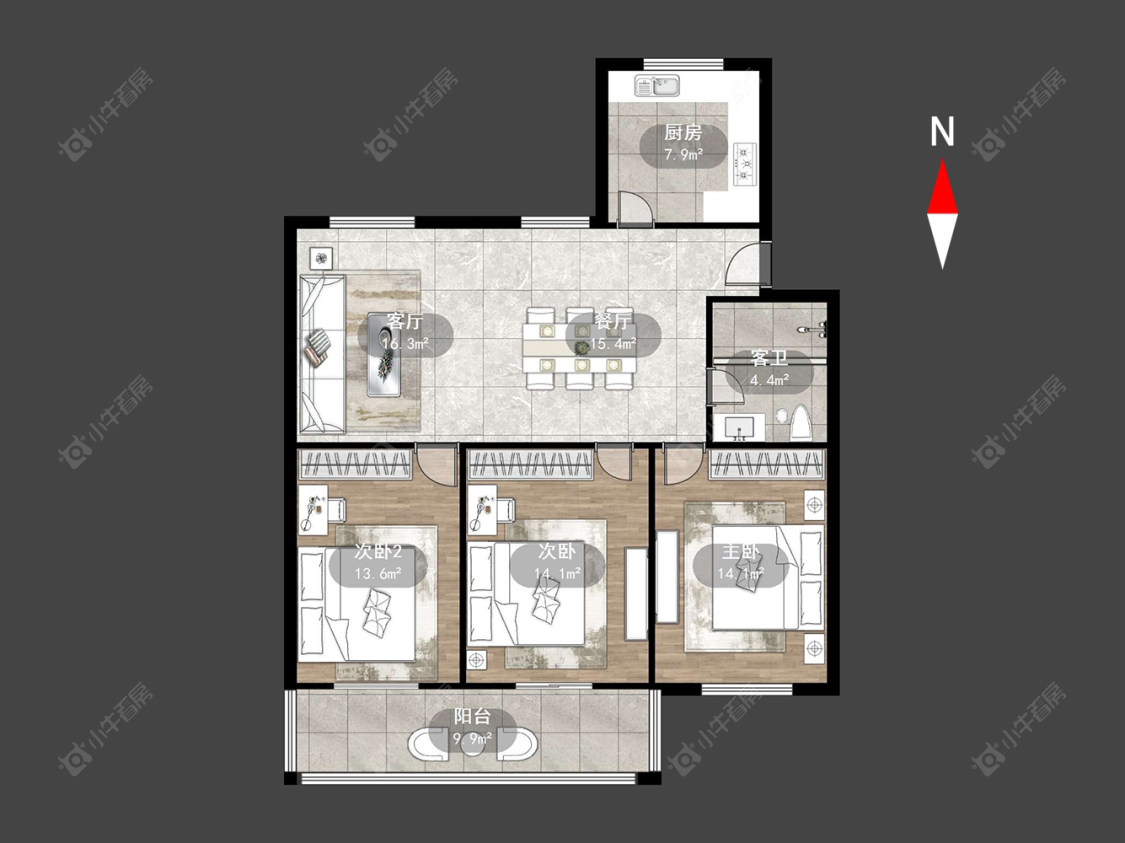 常州翠竹新村北区在售二手房房源户型图_小牛看房