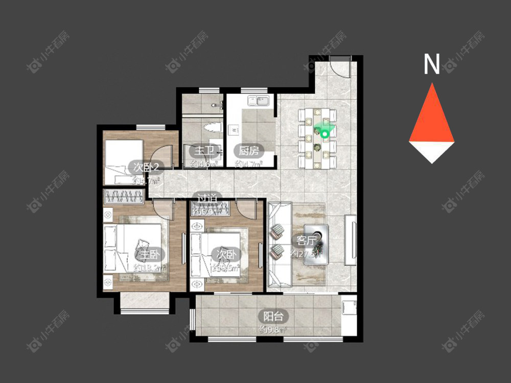 新城湖悦朗隽房源户型图 常州新城湖悦朗隽在售二手房源户型图_小牛看房