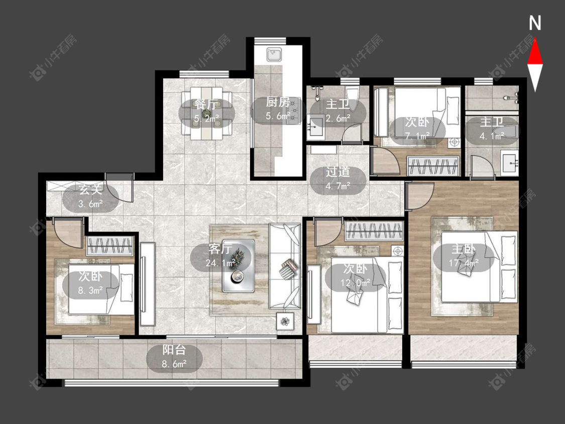 常州保利和光晨樾在售二手房源户型图_小牛看房