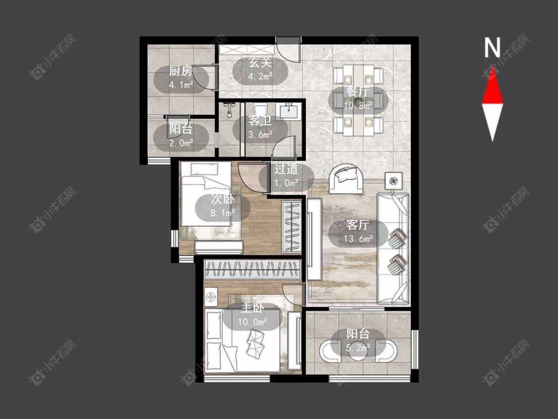 御城房源户型图 常州御城在售二手房源户型图_小牛看房