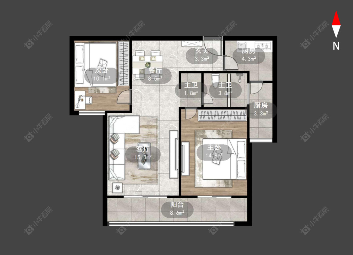 乾盛兰庭房源户型图 常州乾盛兰庭在售二手房源户型图_小牛看房