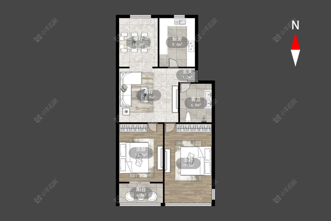 中凉二村房源户型图 常州中凉二村在售二手房源户型图_小牛看房
