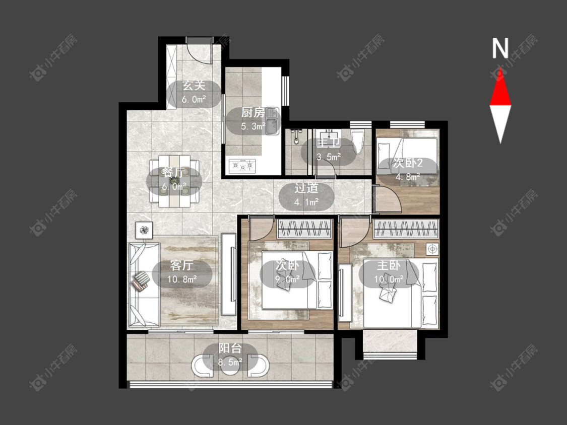 常州秀江南水岸名苑在售二手房源户型图_小牛看房