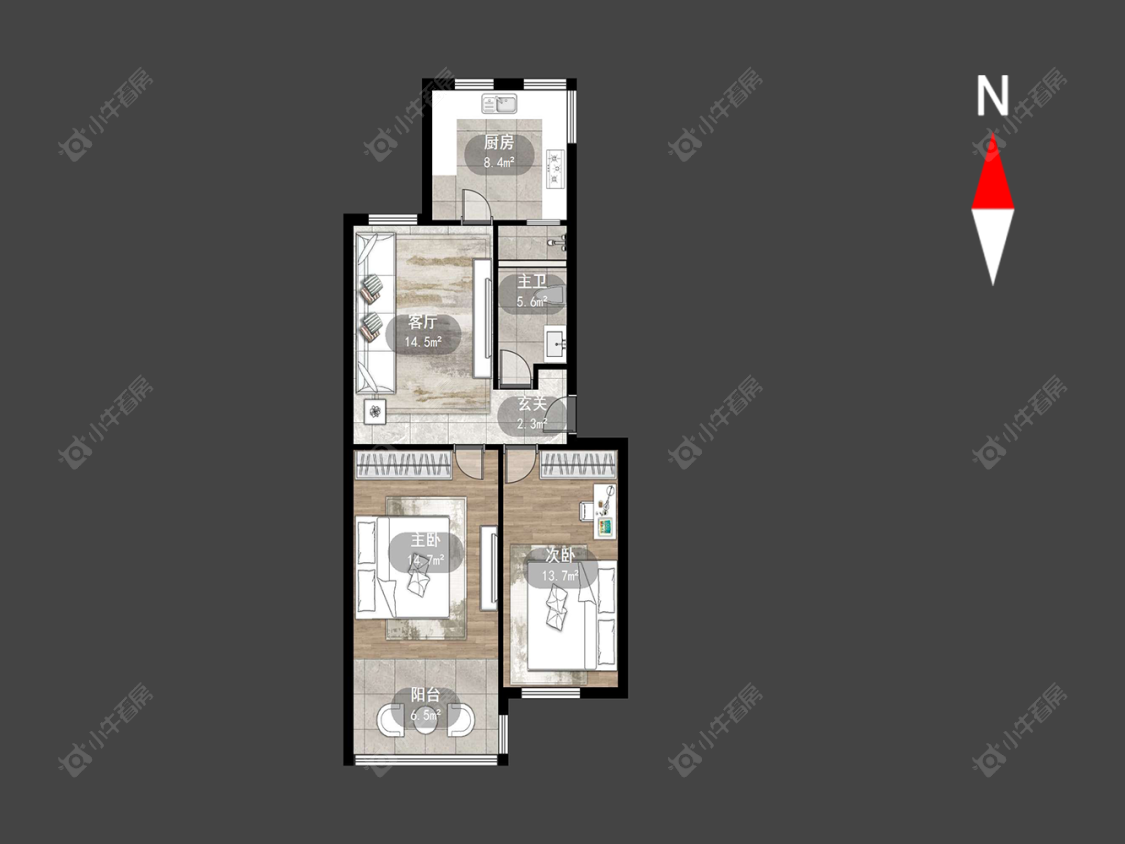 常州汇丰一村在售二手房源户型图_小牛看房
