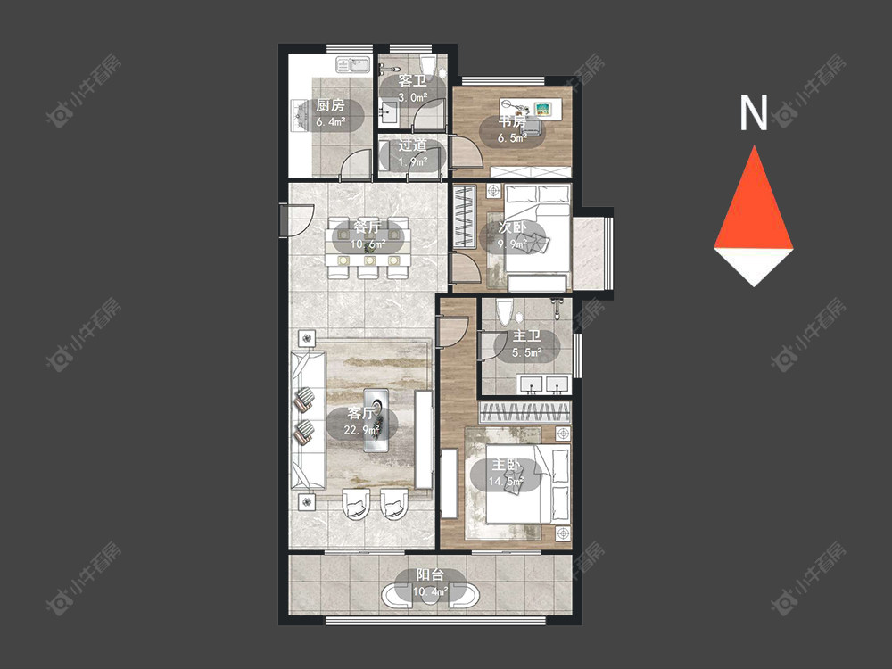 常州五星星韵城在售二手房源户型图_小牛看房