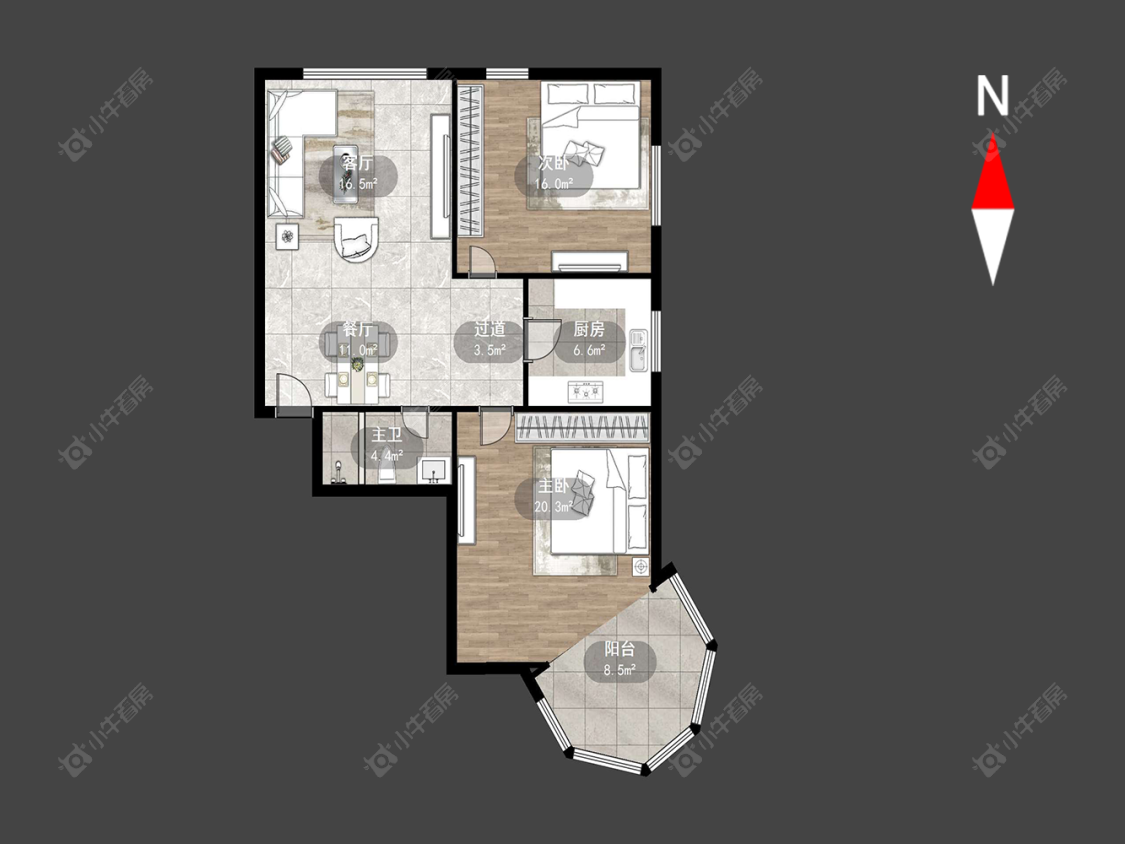 常州府琛商务广场在售二手房源户型图_小牛看房