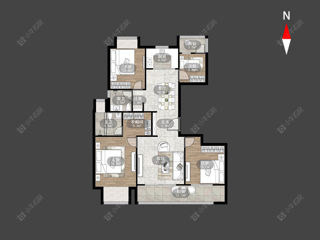 常州花语江南在售二手房源户型图_小牛看房