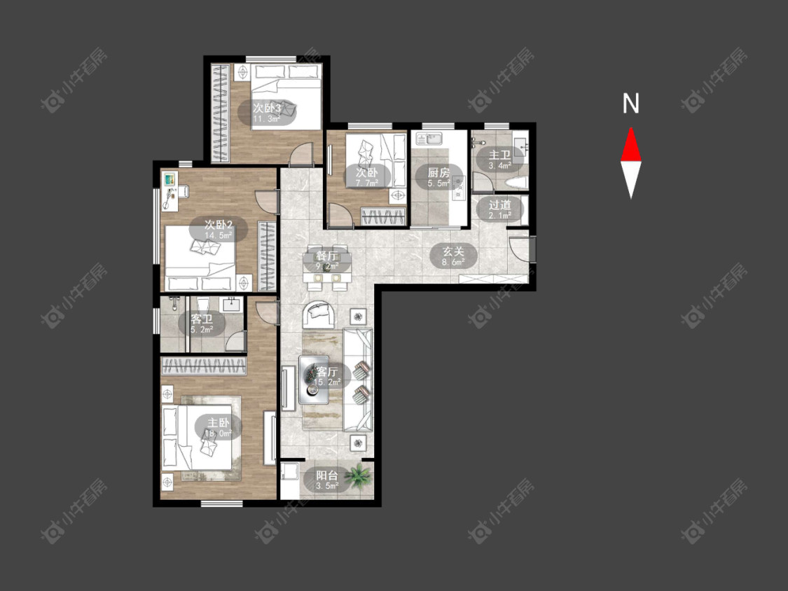 常州玲珑花园在售二手房源户型图_小牛看房