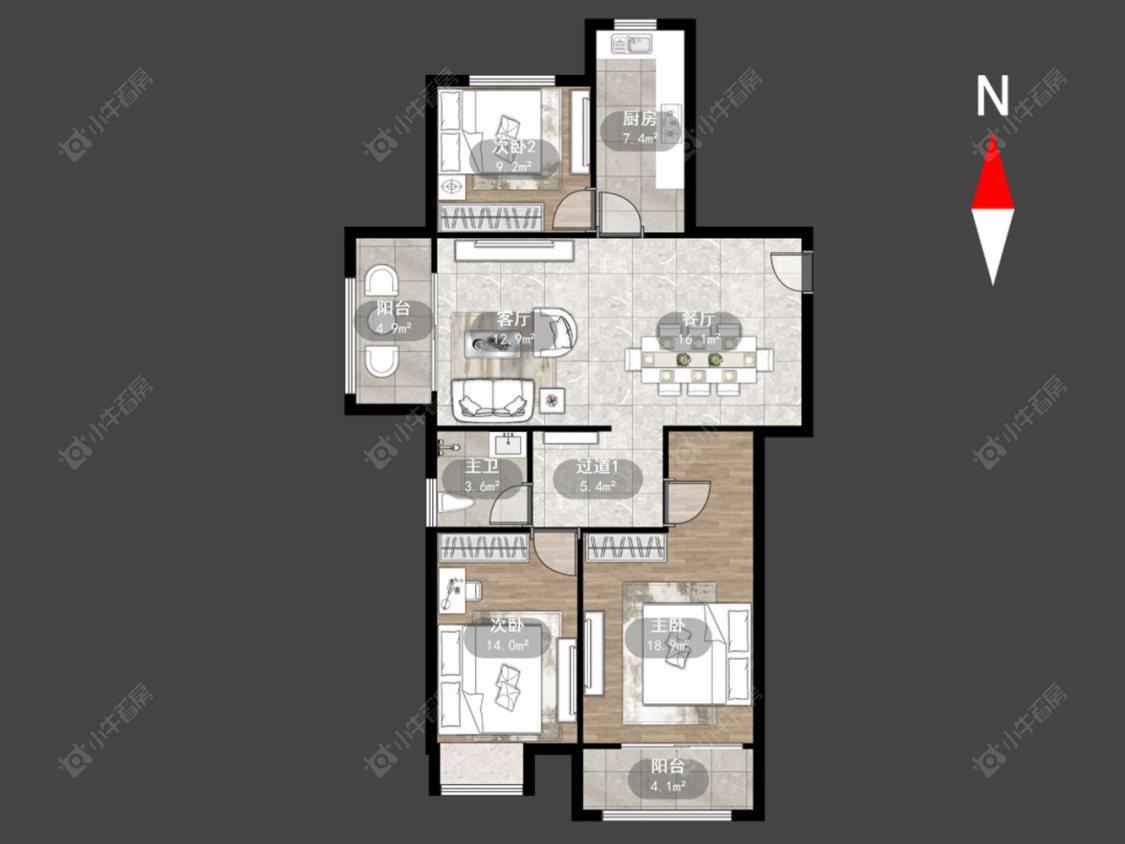 常州大宁佳苑在售二手房源户型图_小牛看房