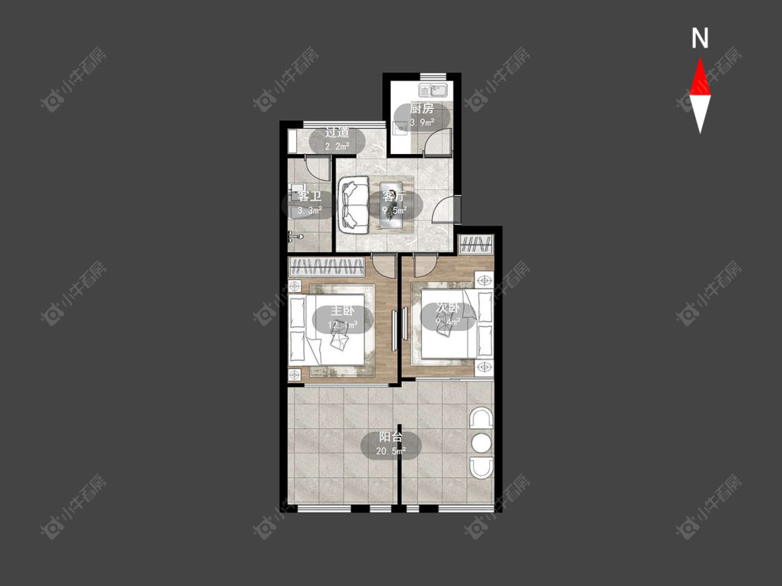 常州兰翔新村在售二手房源户型图_小牛看房