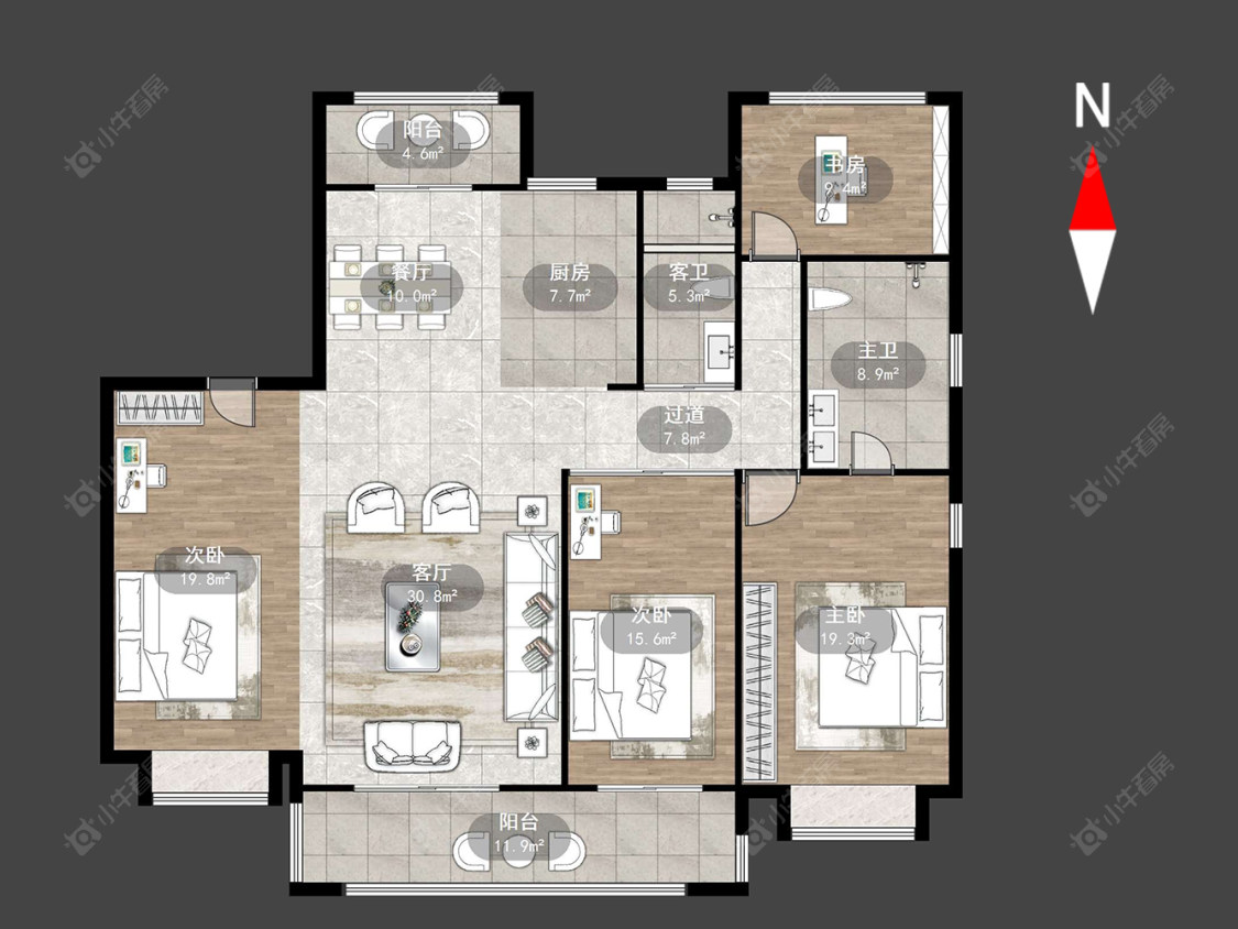 龙湖龙誉城四期房源户型图 常州龙湖龙誉城四期在售二手房源户型图_小牛看房
