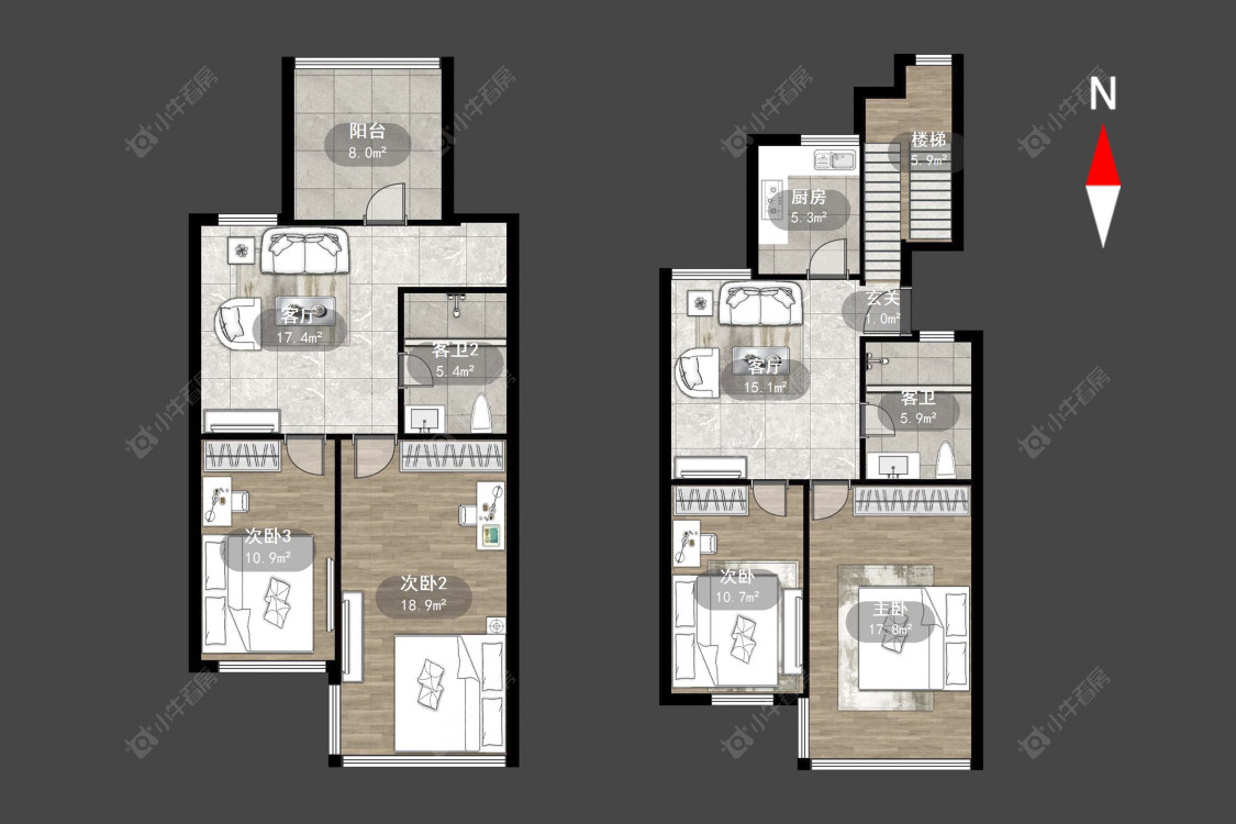 常州新城花苑西区在售二手房源户型图_小牛看房